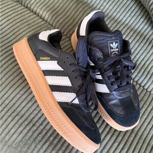 adidas Samba Retro Sneakers - Black White with Gum